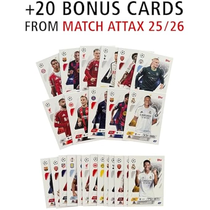 rayihni لامين يامال (برشلونة) +20 بطاقة مكافأة جائزة كروم ماتش أتاكس 2025/2026 (25/26) بطاقات كرة قدم نادرة جداً - Image 2